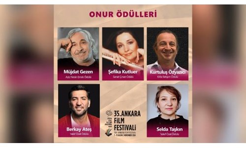 35. ANKARA FİLM FESTİVALİ'NİN ONUR ÖDÜLLERİ DUYURULDU 