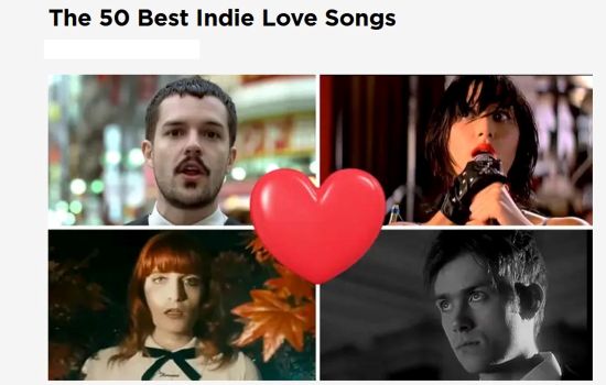 BÜTÜN ZAMANLARIN EN İYİ 50 INDIE AŞK ŞARKISI 